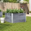 Image de Jardinière Gris 100x100 Cm Bois De Pin Massif Vidaxl