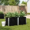 Image de Jardinière Noir 150x50 Cm Bois Massif De Pin Vidaxl