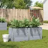 Image de Jardinière Gris 150x50 Cm Bois Massif De Pin Vidaxl