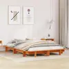 Image de Cadre De Lit Sans Matelas Cire Marron 120x200cm Bois Pin Massif Vidaxl