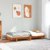 Image de Cadre De Lit Sans Matelas Cire Marron 100x200cm Bois Pin Massif Vidaxl