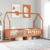 Image de Cadre De Lit D'enfants Forme De Maison Sans Matelas Pin Vidaxl