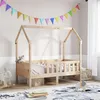 Image de vidaXL Cadre de lit denfants forme de maison 70x140cm bois pin massif cadre de lit en forme de maison cadre de lit pour 850713