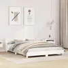 Image de Cadre De Lit Sans Matelas Blanc 140x200 Cm Bois De Pin Massif Vidaxl