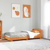 Image de Cadre De Lit Sans Matelas Cire Marron 90x200 Cm Bois Pin Massif Vidaxl