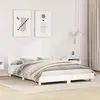 Image de Cadre De Lit Sans Matelas Blanc 140x190 Cm Bois De Pin Massif Vidaxl