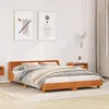 Image de Cadre De Lit Sans Matelas Cire Marron 140x190cm Bois Pin Massif Vidaxl