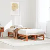 Image de Cadre De Lit Sans Matelas Cire Marron 90x200 Cm Bois Pin Massif Vidaxl