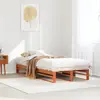 Image de Cadre De Lit Sans Matelas Cire Marron 75x190 Cm Bois Pin Massif Vidaxl
