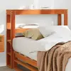 Image de Tête De Lit Avec Étagères Marron Cire 100 Cm Bois Massif De Pin Vidaxl