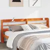 Image de Tête De Lit Avec Étagères Marron Cire 200 Cm Bois Massif De Pin Vidaxl