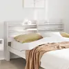 Image de Tête De Lit Avec Étagères Blanc 135 Cm Bois Massif De Pin Vidaxl
