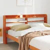 Image de vidaXL Tête de lit avec étagères marron cire 120 cm bois massif de pin 850958