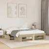Image de vidaXL Cadre de lit chêne sonoma 160x200 cm bois dingénierie meubles de chambre à coucher lit double sommier lit cadre