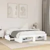 Image de Cadre De Lit Sans Matelas Blanc 150x200 Cm Bois D'ingénierie Vidaxl