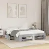 Image de Cadre De Lit Sans Matelas Gris Béton 150x200 Cm Bois Ingénierie Vidaxl