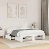 Image de Cadre De Lit Sans Matelas Blanc 140x190 Cm Bois D'ingénierie Vidaxl