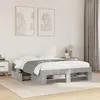 Image de Cadre De Lit Sans Matelas Gris Béton 140x190 Cm Bois Ingénierie Vidaxl
