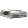 Image de Cadre De Lit Sans Matelas Sonoma Gris 140x190 Cm Vidaxl