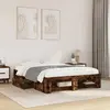 Image de Cadre De Lit Sans Matelas Chêne Fumé 120x190 Cm Bois Ingénierie Vidaxl