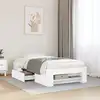 Image de Cadre De Lit Sans Matelas Blanc 90x190 Cm Bois D'ingénierie Vidaxl