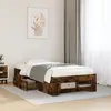 Image de Cadre De Lit Sans Matelas Chêne Fumé 75x190cm Bois D'ingénierie Vidaxl