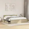 Image de Cadre De Lit Tête De Lit Sans Matelas Chêne Sonoma 200x200 Cm Vidaxl
