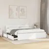 Image de Cadre De Lit Avec Tête De Lit Sans Matelas Blanc 180x200 Cm Vidaxl