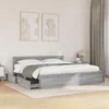 Image de vidaXL Cadre de lit et tête de lit sans matelas sonoma gris 180x200 cm 3295546