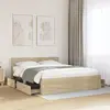 Image de Cadre De Lit Tête De Lit Sans Matelas Chêne Sonoma 160x200 Cm Vidaxl