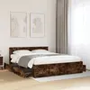 Image de Cadre De Lit Et Tête De Lit Sans Matelas Chêne Fumé 160x200 Cm Vidaxl