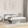 Image de Cadre De Lit Et Tête De Lit Sans Matelas Sonoma Gris 120x200 Cm Vidaxl