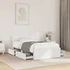 Image de Cadre De Lit Avec Tête De Lit Sans Matelas Blanc 100x200 Cm Vidaxl