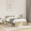 Image de Cadre De Lit Et Tête De Lit Sans Matelas Chêne Sonoma 90x200 Cm Vidaxl