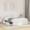 Image de Cadre De Lit Avec Tête De Lit Sans Matelas Blanc 140x190 Cm Vidaxl