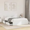 Image de vidaXL Cadre de lit avec tête de lit blanc 140x190cm bois dingénierie meubles de chambre à coucher lit double sommier 3295590