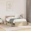 Image de Cadre De Lit Et Tête De Lit Sans Matelas Chêne Sonoma 75x190 Cm Vidaxl