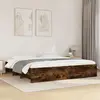 Image de Cadre De Lit Sans Matelas Chêne Fumé 180x200 Cm Vidaxl