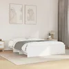 Image de vidaXL Cadre de lit blanc 160x200 cm bois dingénierie meuble de chambre à coucher lit double sommier lit cadre de lit 3295639