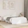 Image de Cadre De Lit Sans Matelas Blanc 140x200 Cm Bois D'ingénierie Vidaxl