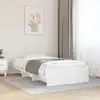 Image de Cadre De Lit Sans Matelas Blanc 100x200 Cm Bois D'ingénierie Vidaxl