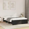 Image de vidaXL Cadre de lit noir 135x190 cm bois dingénierie meuble de chambre à coucher lit double sommier lit cadre de lit 3295689