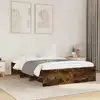 Image de Cadre De Lit Sans Matelas Chêne Fumé 120x190 Cm Bois Ingénierie Vidaxl
