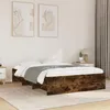Image de vidaXL Cadre de lit chêne fumé 120x190 cm bois dingénierie meuble de chambre à coucher lit double sommier lit cadre de 3295699