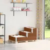 Image de Lit Surélevé À 3 Niveaux Marron 120x80 Cm Bois Pin Massif Vidaxl
