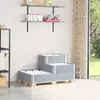 Image de Lit Surélevé À 3 Niveaux Gris 120x80 Cm Bois De Pin Massif Vidaxl