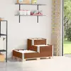 Image de Lit Surélevé À 3 Niveaux Marron 120x80 Cm Bois Pin Massif Vidaxl
