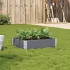 Image de Jardinière Gris 80x60 Cm Bois Massif De Pin Vidaxl