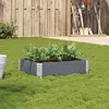 Image de vidaXL Jardinière gris 80x60 cm bois massif de pin jardinière dextérieur bac à fleurs bac à tomates jardinière de 3295837