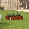 Image de Jardinière Marron 80x60 Cm Bois Massif De Pin Vidaxl